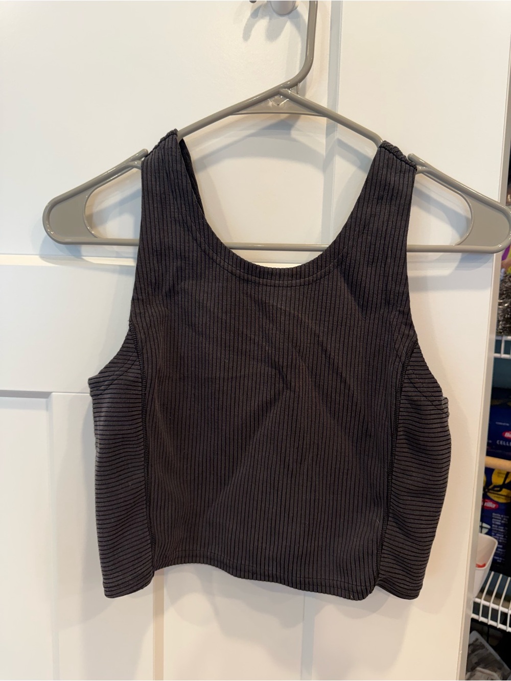 lululemon athletica Black Ribbed Crop Tank